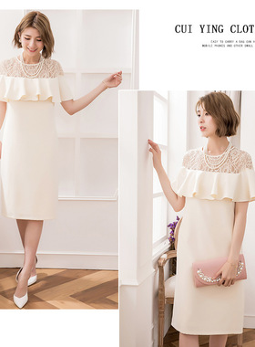 夏季短袖连衣裙女士春秋内搭打底宽松大码裙子显瘦小礼服裙88188