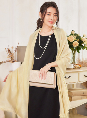 超大围巾女士夏季晚宴会丝巾配旗袍外搭伴娘外套新娘小披肩88290