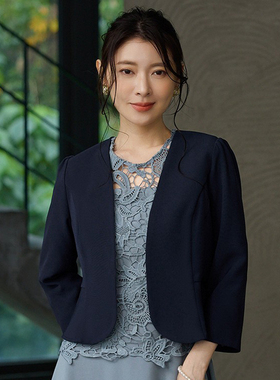 2026春季短外套短款七分袖小西装女士时尚通勤外搭西服开衫88818