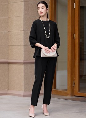 2026新款夏季两件套装裤子女士春秋季上衣搭配长裤时尚套装88661