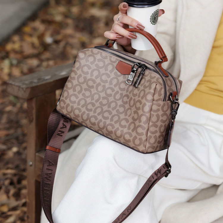 艾薇思曼女包真皮新款时尚百搭单肩斜挎包高级感小众设计手提包包