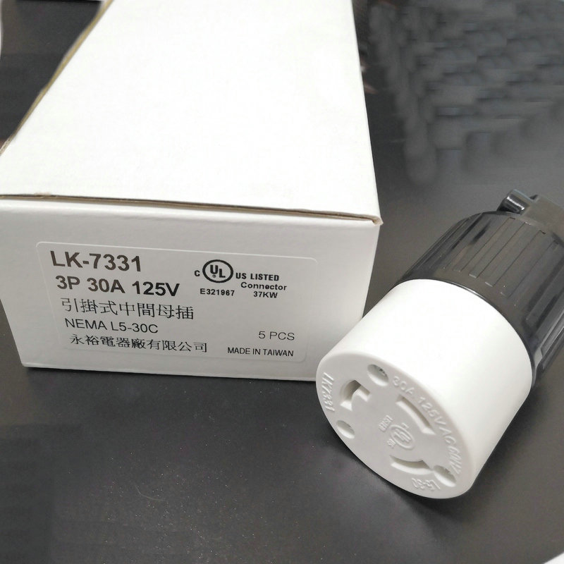 UL美规三孔插座LK-7332L6-30C