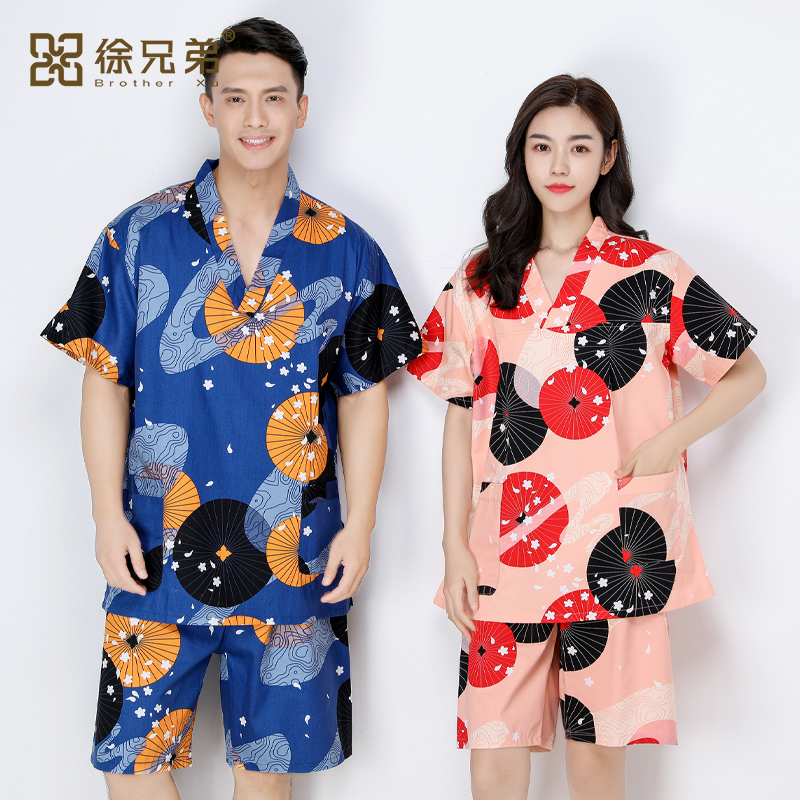 女大码浴衣纯棉睡衣家居服汗蒸服