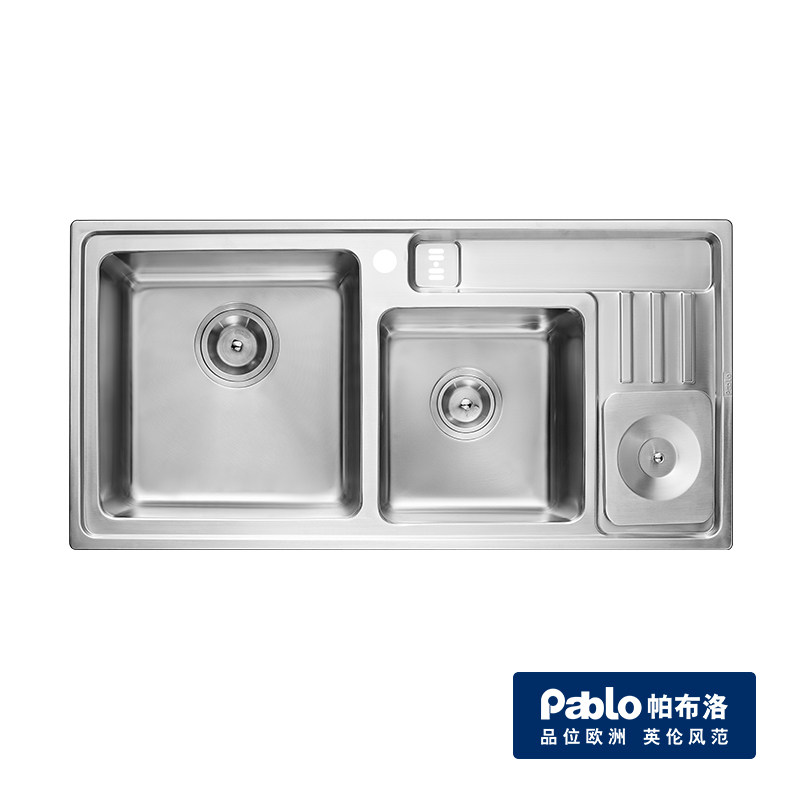 帕布洛水槽带翼板厨房洗碗池洗菜盆加厚 惠lgp92102