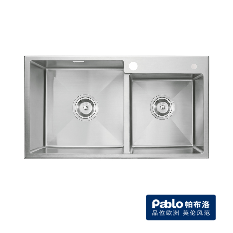 Pablo帕布洛不锈钢水槽双槽手工槽厨房洗碗池洗菜盆1.2mm加厚惠-封面
