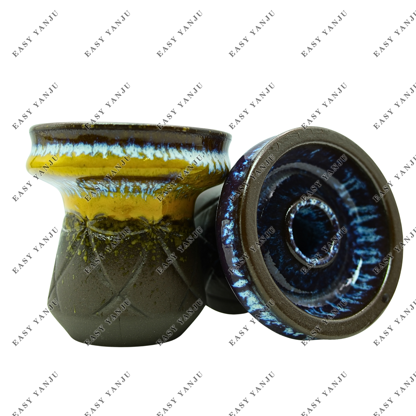 阿拉伯新款单孔黑泥烟碗水烟配件