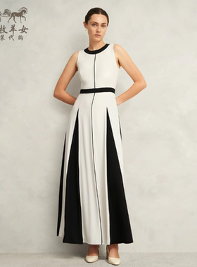 英国Hobbs代购 女装26春新款 英伦风白色无袖收腰中长裙连衣裙子