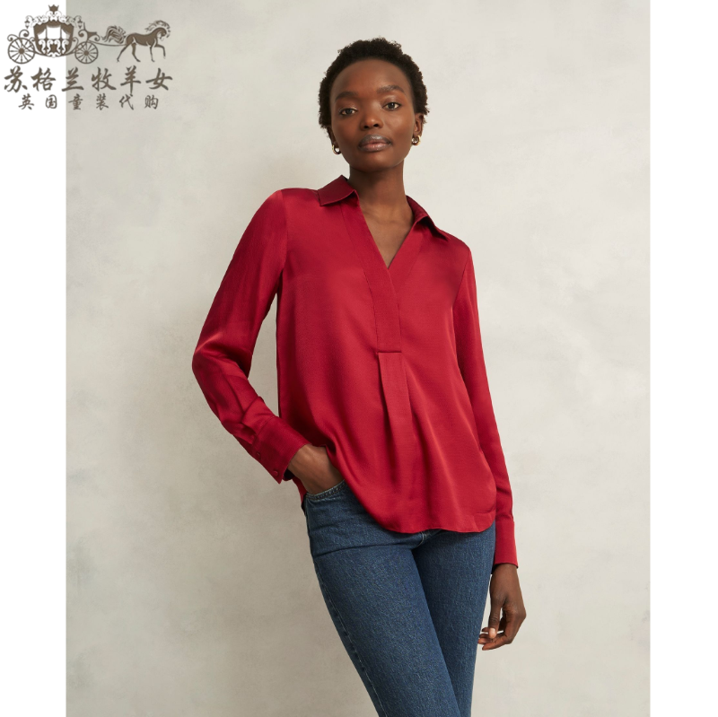英国代购女装新款百搭长袖衬衫