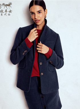 英国Boden代购 女装26春新款 英伦通勤风蓝色长袖西服西装外套