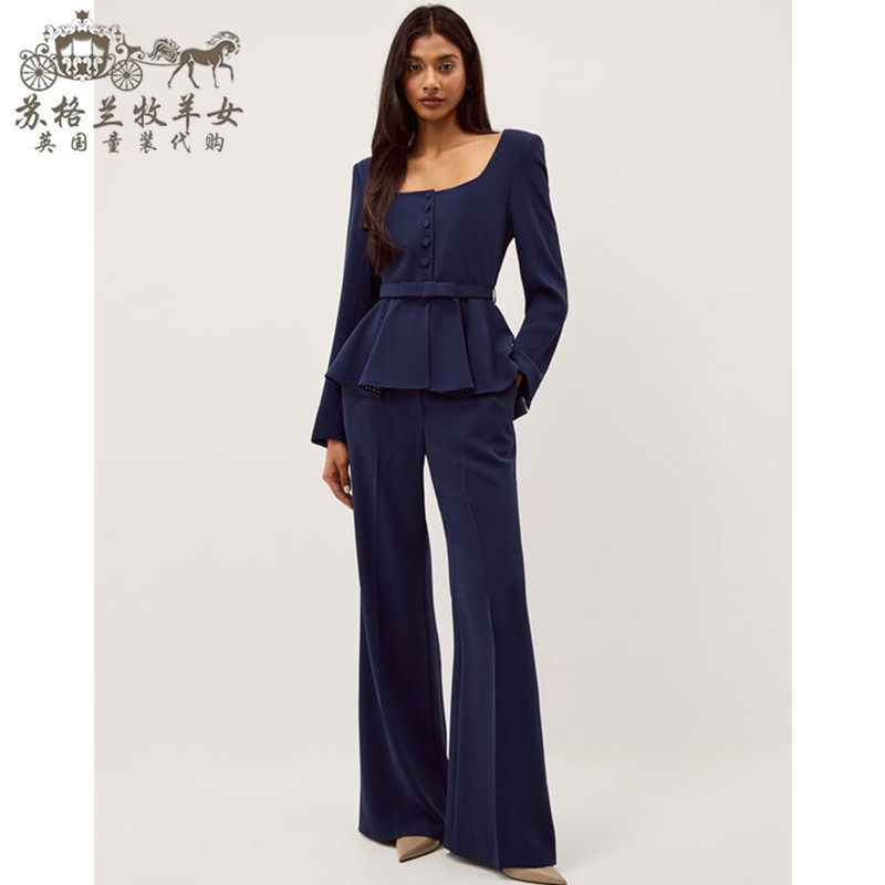 英国Monsoon代购 女装26春新款 英伦风蓝色长袖衬衫上衣喇叭长裤,女装/女士精品,衬衫,淘宝优惠券,粉丝福利购,淘宝优惠卷