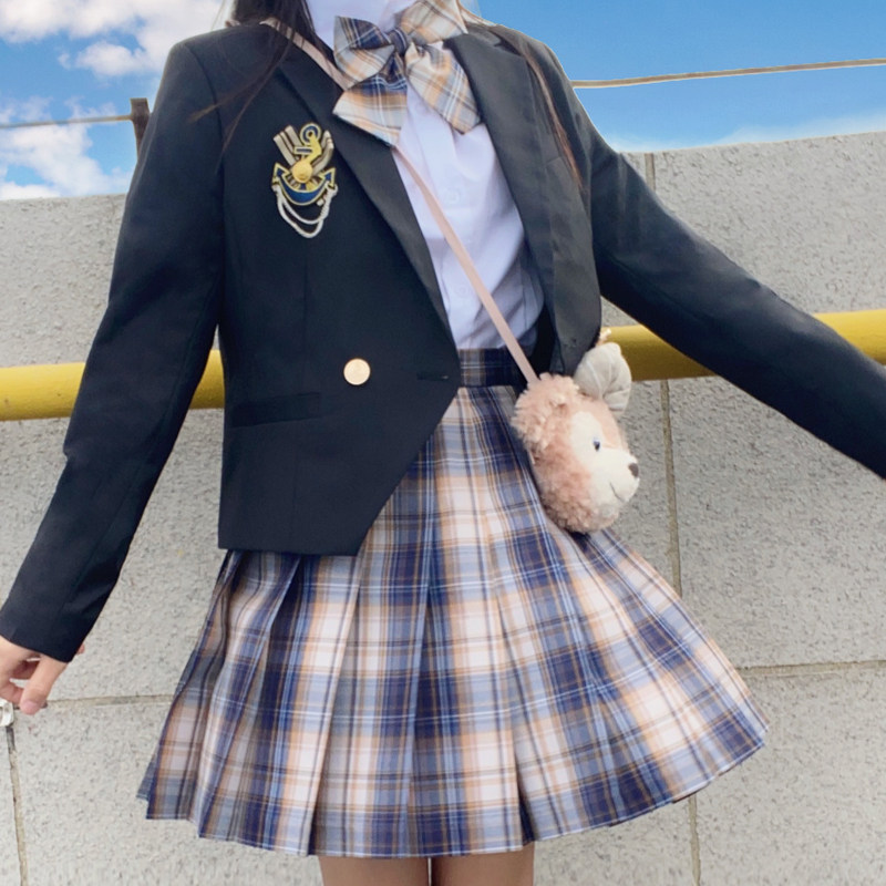 原创JK制服裙正版日系西装外套秋装套装全套秋冬西服学生女学院风