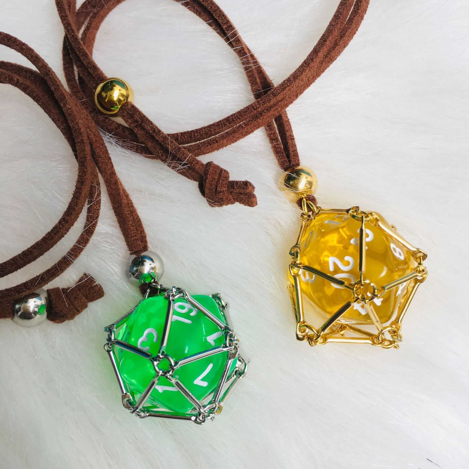 筛子网兜小众外贸新款可更换竹节金属网兜项链 欧美节日礼物