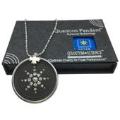 Quantum Pendant不锈钢镶钻吊坠火山石负离子能量吊坠