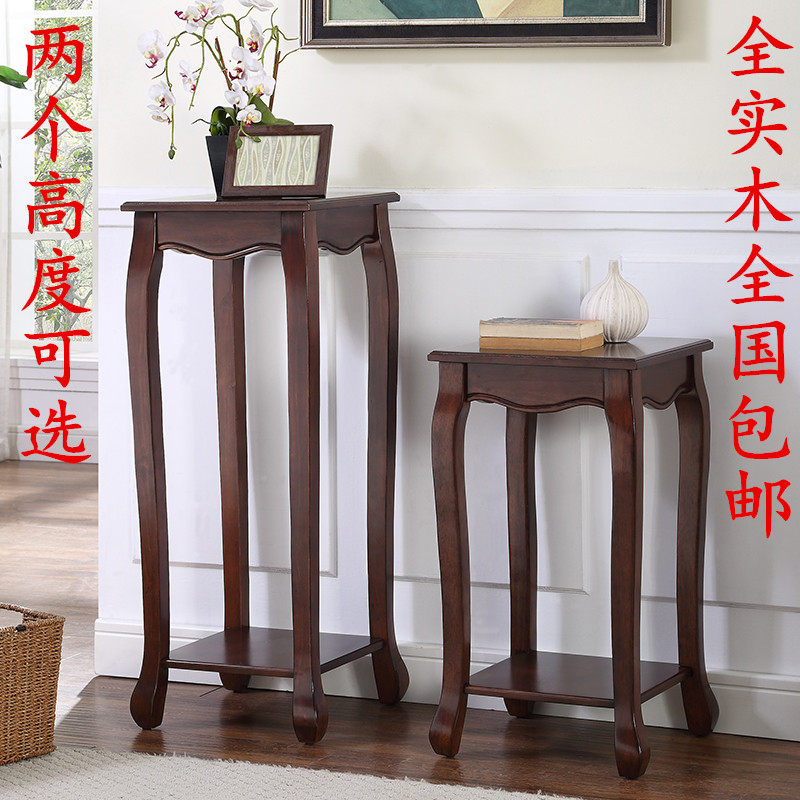 美式实木花几客厅进门置物架