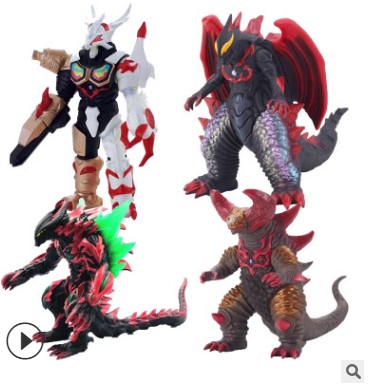 奥特曼怪兽大号模型软胶可动