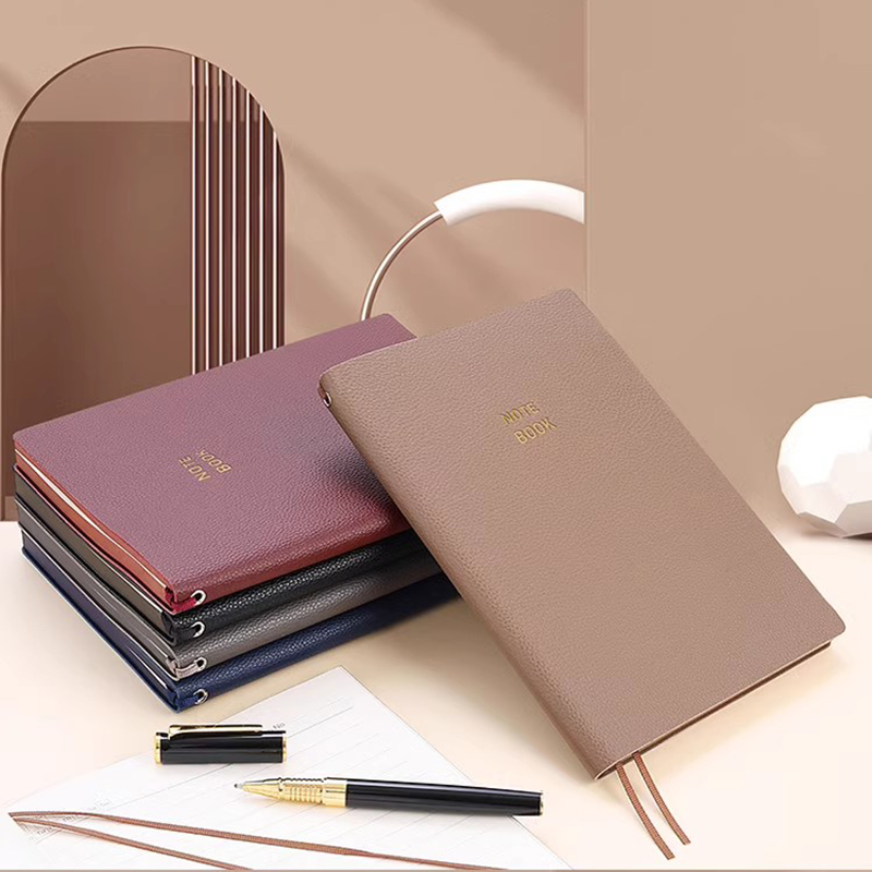 金派软面笔记本轻奢荔枝纹可定制