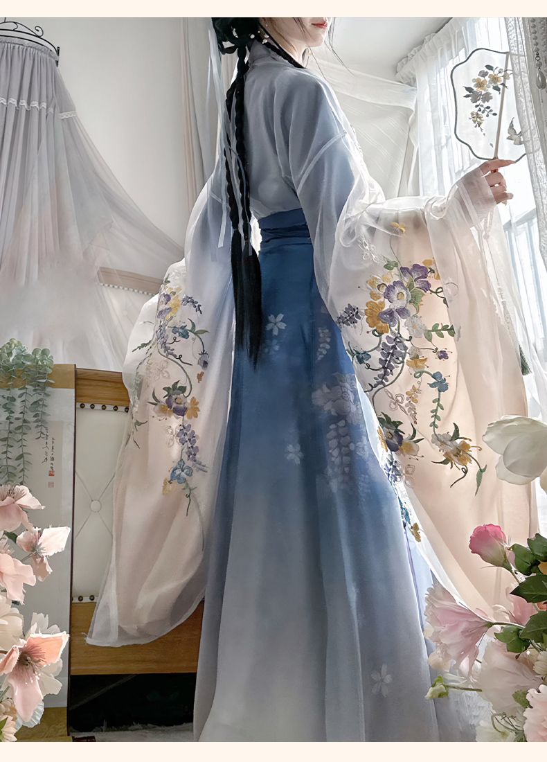 【紫藤】汉服女正品原创晋制大袖重工刺绣白菜价春夏款套装