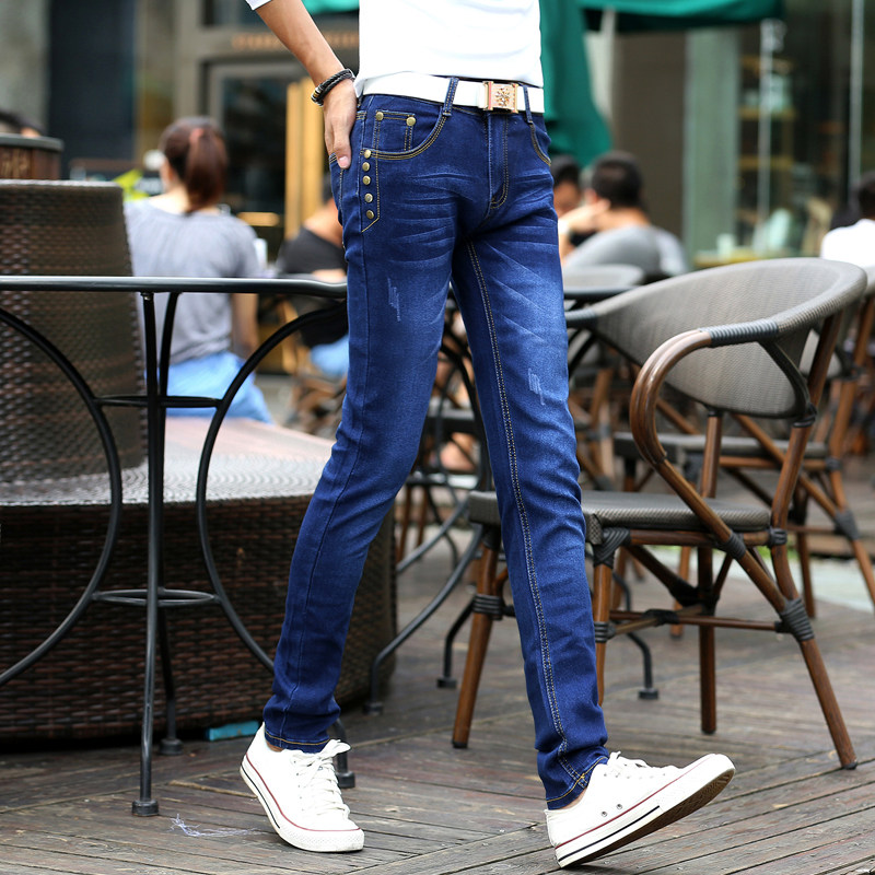 Jeans pour adolescent pieds Slim pour Quatre saisons - Ref 1469488 Image 3