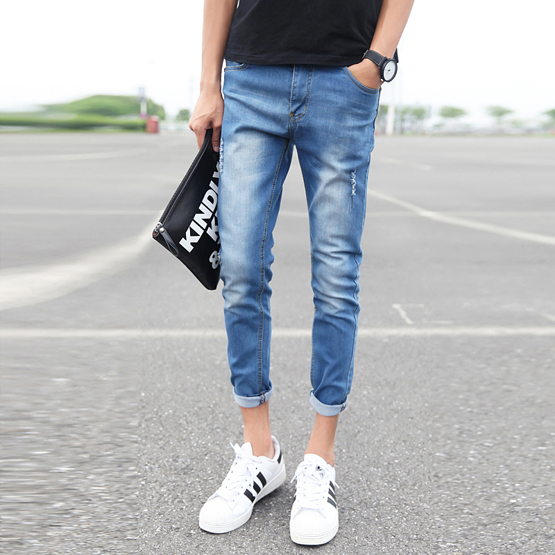 Jeans pour adolescent pieds Slim pour Quatre saisons - Ref 1462118 Image 3