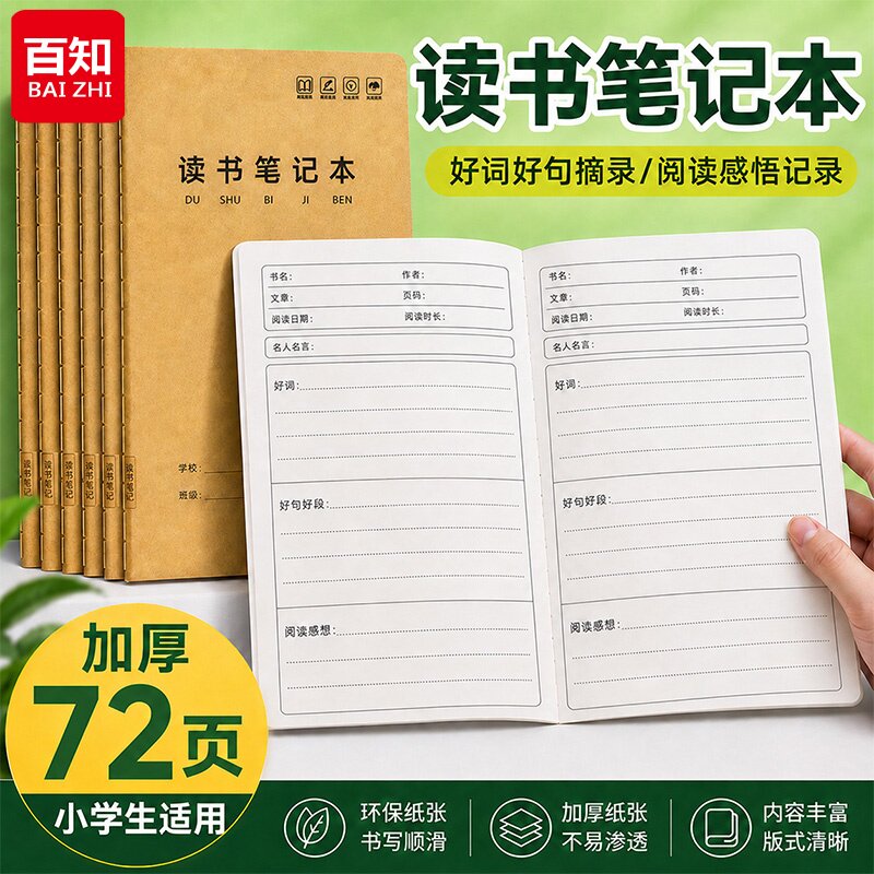 A5读书笔记本学生好词好句摘抄本图片