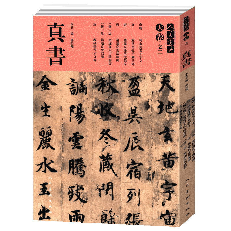 【8开227页】人美书谱 真书天卷之二 孙伯翔编楷书毛笔书法练字帖碑帖临摹褚遂良雁塔圣教序孟法师碑虞世南孔子庙堂碑繁体旁注讲解