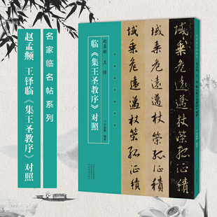 赵孟頫王铎临《集王圣教序》对照 名家临名帖系列 名家书法练习临摹字帖书籍 成人毛笔书法临摹碑帖名品书籍 河南美术出版社