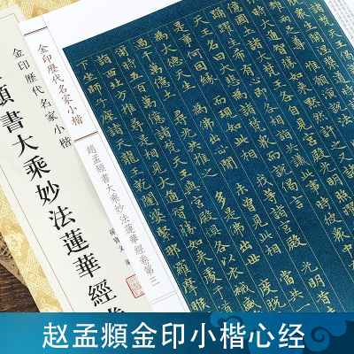 赵孟頫书大乘妙法莲华经卷第三 金印历代名家小楷 精选历代书法大师创作成人学生毛笔书法自学习临摹鉴赏练字帖范本孙宝文上海美