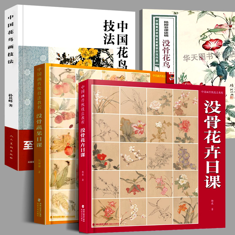 全套没骨花卉日课+写意花鸟画