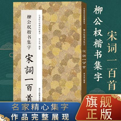 柳公权楷书集字 宋词一百首 中国历代经典碑帖集字 收录柳体碑帖集字古诗词作品集 成人楷书毛笔书法字帖 楷书集字古诗临摹教材