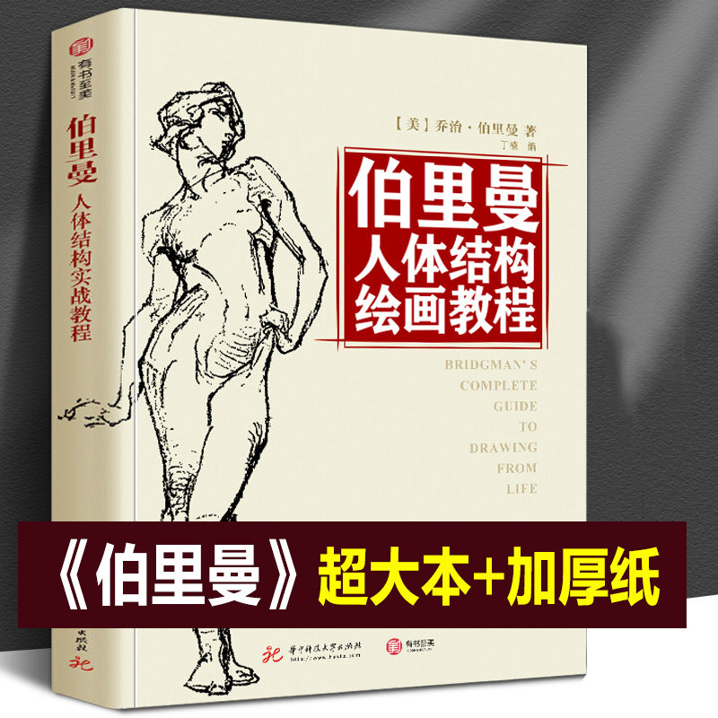 【超大本加厚】伯里曼人体结构绘画教学伯里曼人体绘画从入门到精通伯里曼速写人体画手五官头像绘画教程描摹新手基础练习正版书籍