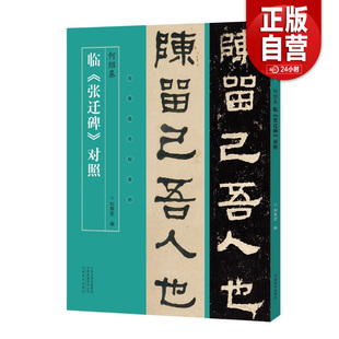 名家临名帖系列 何绍基临张迁碑对照隶书临摹字帖 毛笔书法初学者基础入门教材技法 张迁碑隶书墨迹原碑拓片字帖临摹范本艺术书