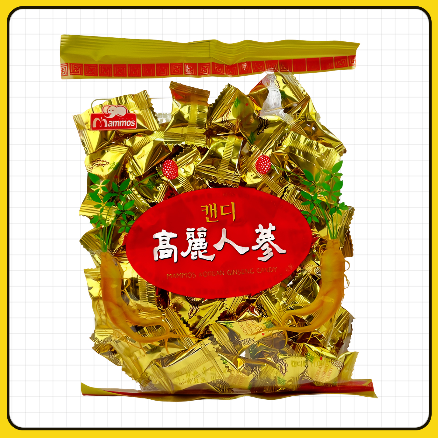 曼丝高丽人参糖280g韩国进口土特产送礼独立包装传统口味零食老人