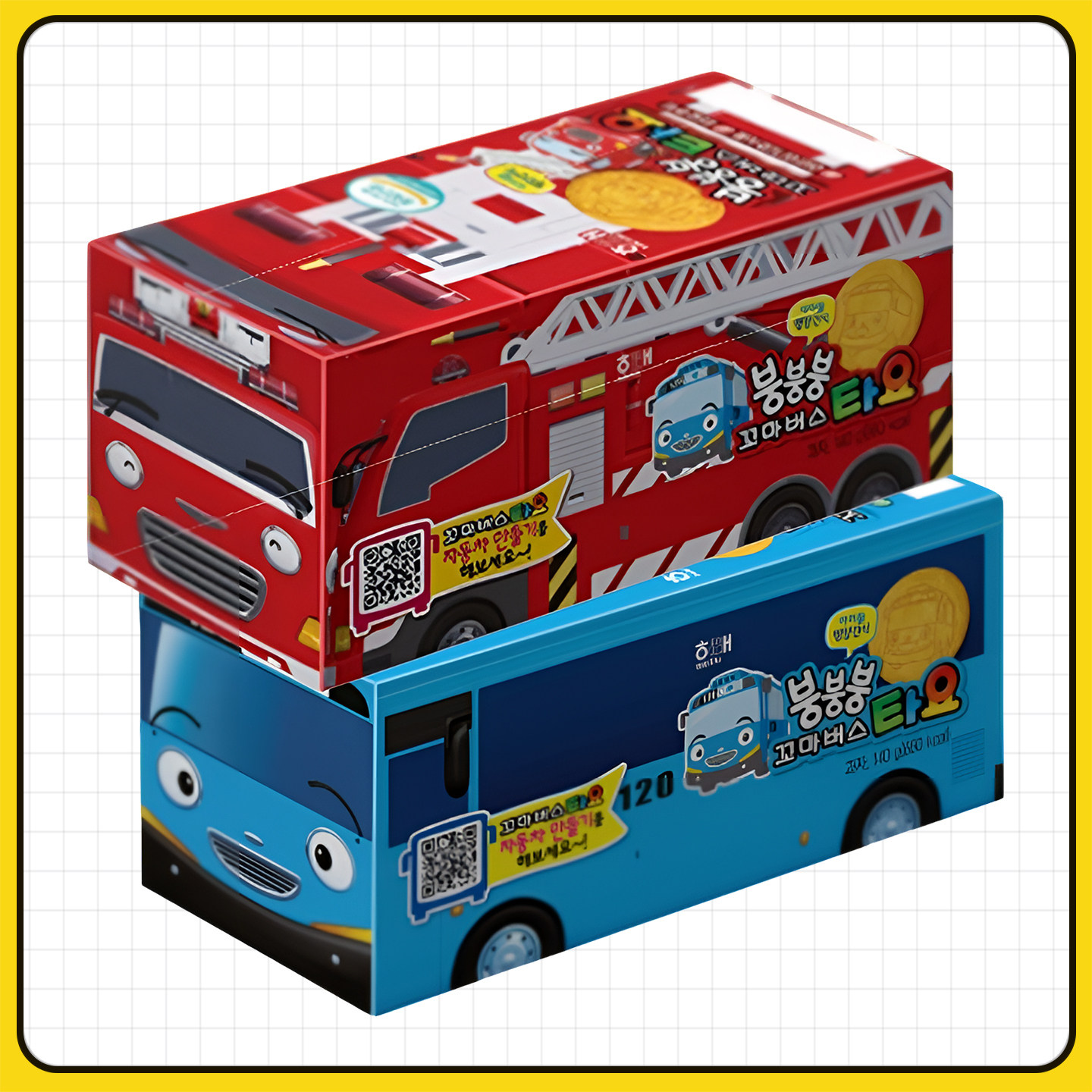 海太小汽车塔耀饼干140g韩国进口小汽车儿童零食