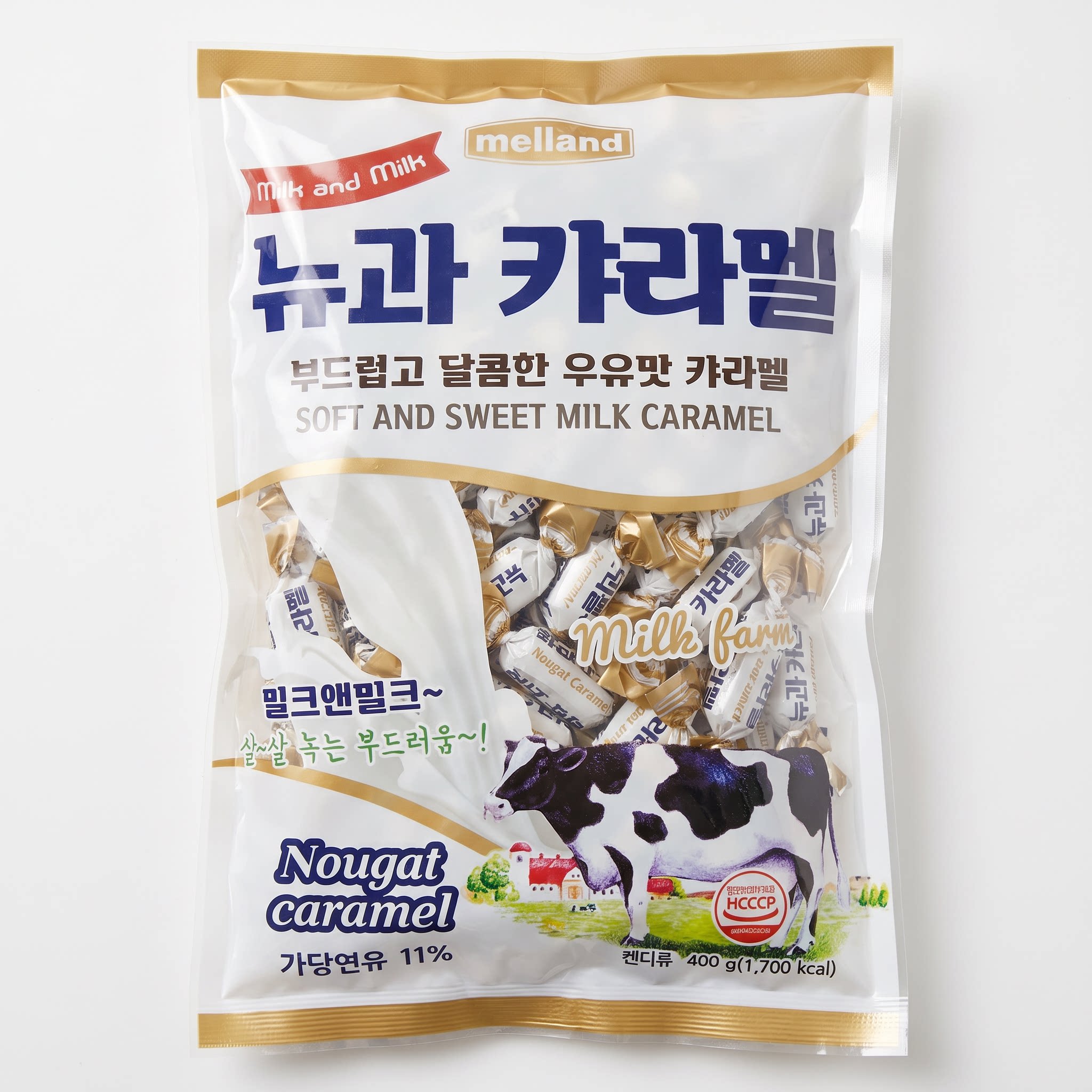 国际牛奶味糖400g韩国进口零食喜糖melland独立包装儿童