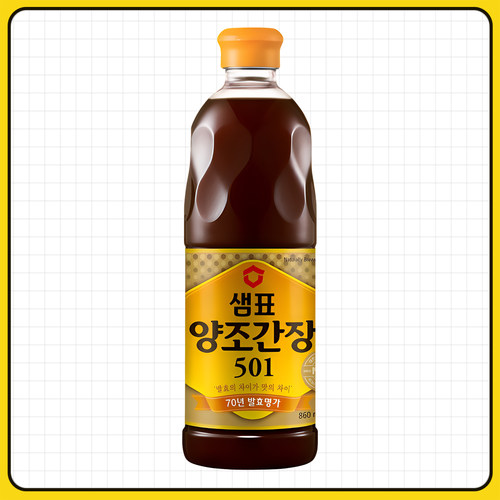 膳府酿造酱油501生抽炒酱炖拌凉菜寿司蘸料6个月天然发酵韩国进口 - 封面