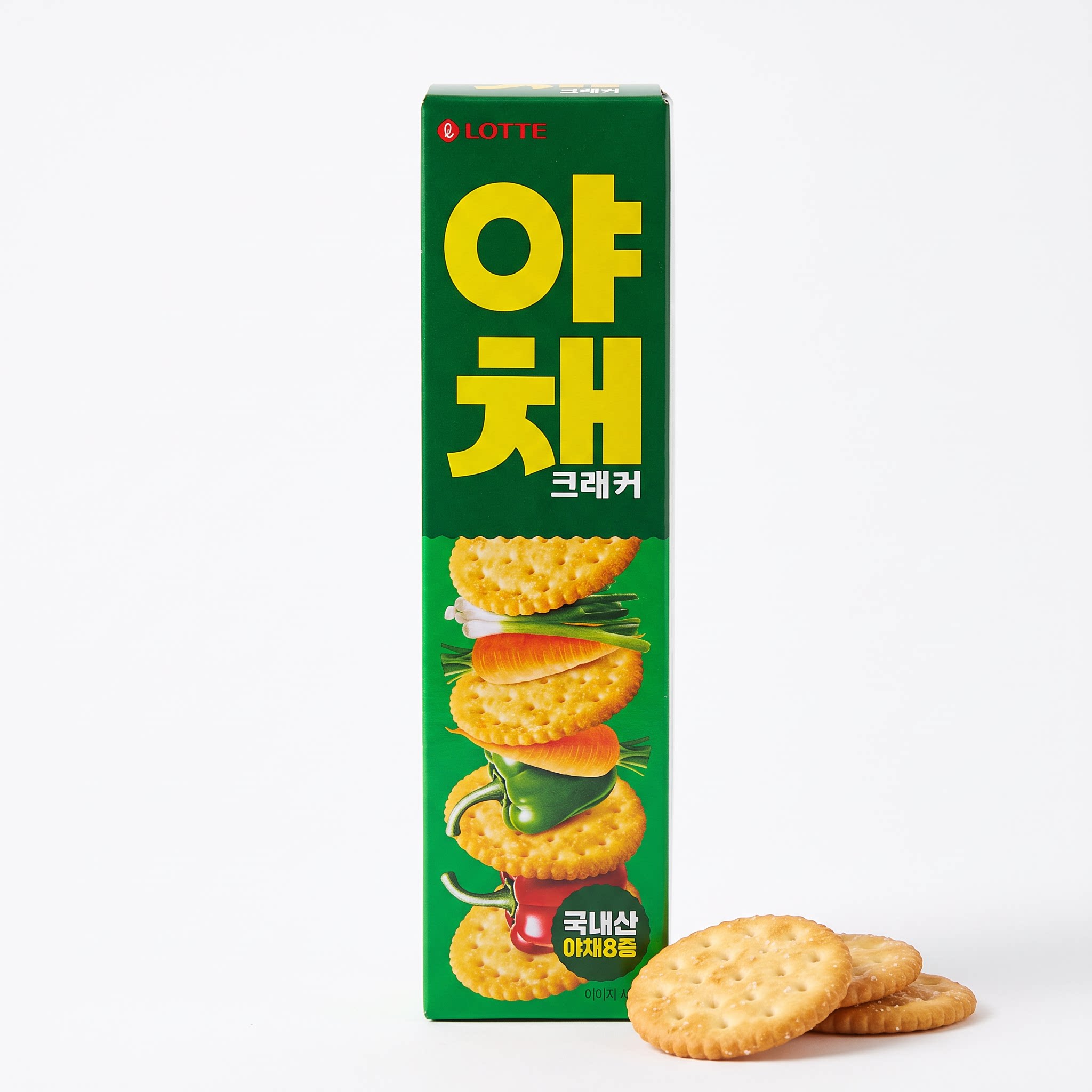 乐天蔬菜饼干83g韩国进口零食早餐儿童营养薄脆代餐下午茶老口味