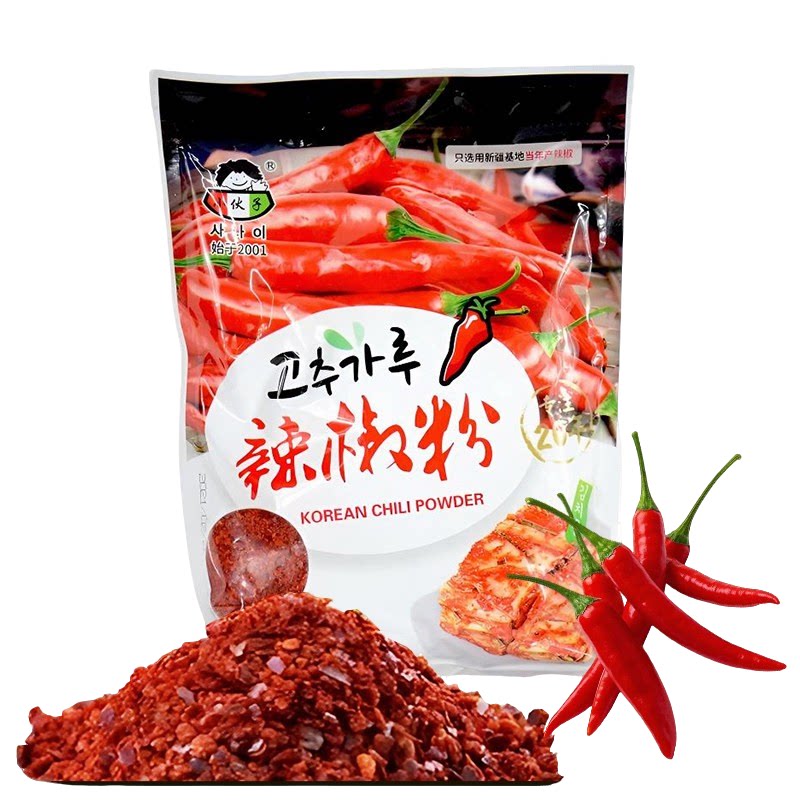 小伙子辣椒粉500g韩式泡菜辣白菜拌凉菜粗细调味料炒菜