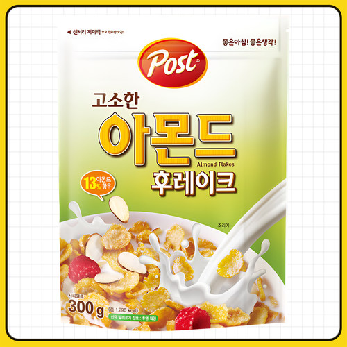 post扁桃仁韩国进口泡牛奶燕麦片