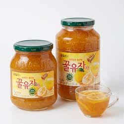 丹特牌蜂蜜柚子茶1kg韩国进口果肉水果整箱冲饮大瓶冷水罐装浓浆