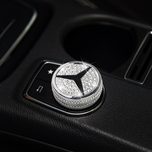 饰用品镶钻 CLA220A级B200旋钮贴装 奔驰内饰改装 多媒体旋钮gla200