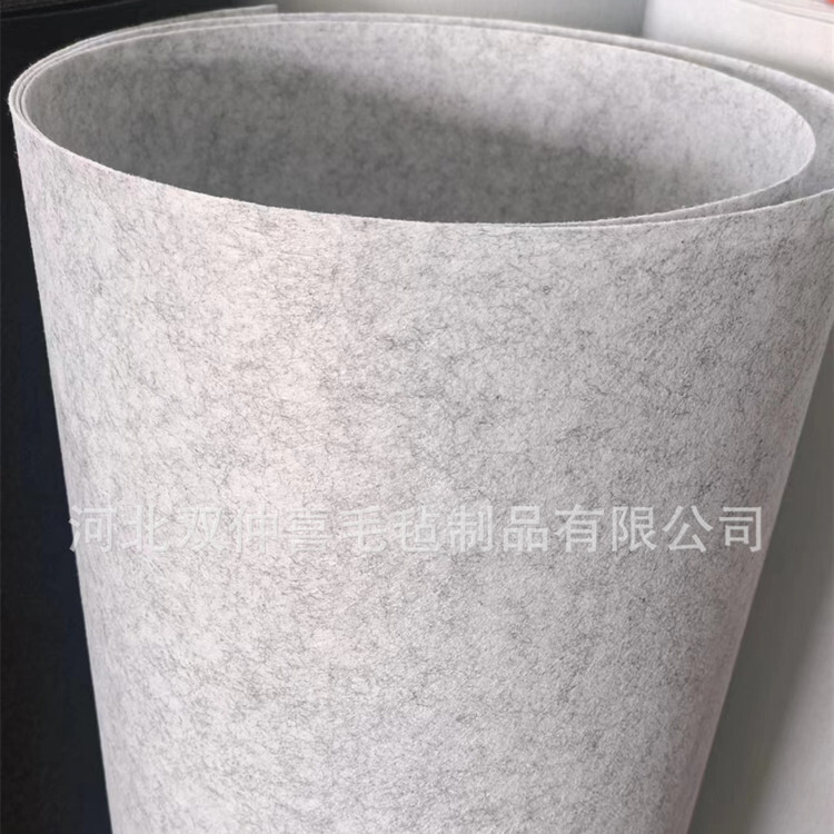 1-5mm浅灰色毛毡布幼儿园墙面装饰背景布整卷批发定制