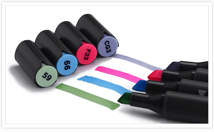 斯塔手绘风建筑128色双头马克笔