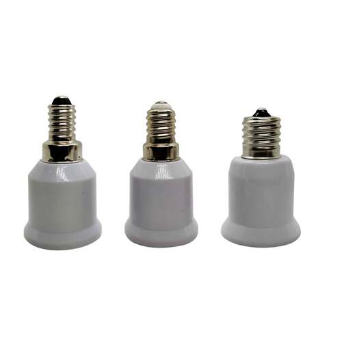 E12E14E17转E27灯头转换器白色灯座转接口