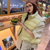 2025年冬新款 轻便保暖排骨款 立领羽绒马甲女短款 洋气保暖坎肩外套