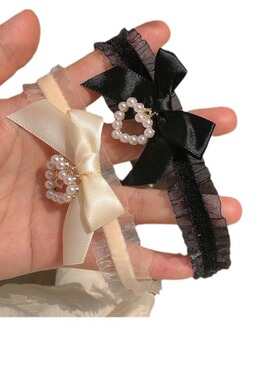 网红纯欲风可爱Lolita黑色酒红蝴蝶结爱心项圈项链choker锁骨链女