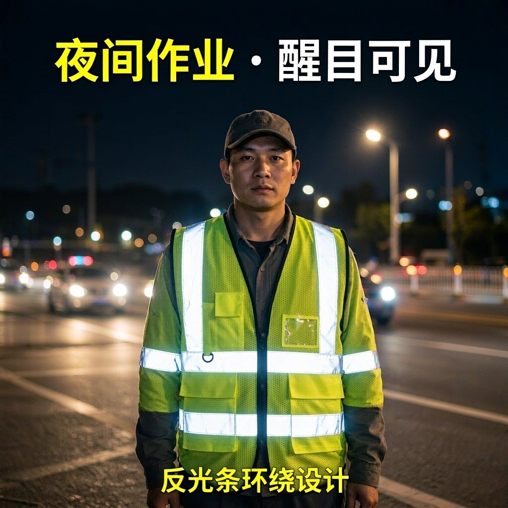 反光背心反光马甲工地施工建工物业环卫道路交通安全服执勤服马夹