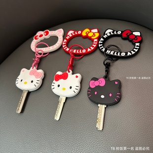 钥匙套头手提环钥匙扣挂件个性可爱卡通家用门保护套电动车收纳套