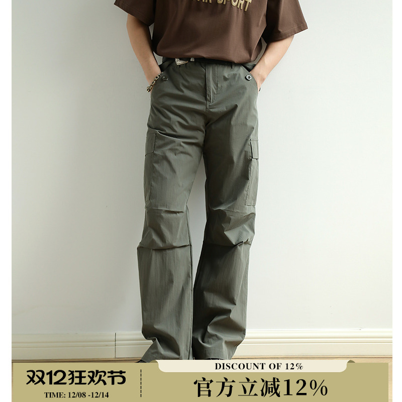 轻薄美式复古户外登山军事褶皱M65三色伞兵工装裤 MBBCAR窄幅