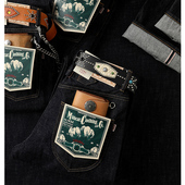 MBBCAR窄幅 直筒阔腿裤 16.5O原棉养牛男赤耳丹宁牛仔裤 中高腰修身