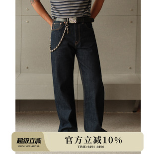 冰凉系列 MBBCAR窄幅 11.6OZ赤耳丹宁凉感705高腰2021m阔腿牛仔裤